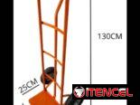 Carretilla de almacén de 150 kg ruedas macisas
