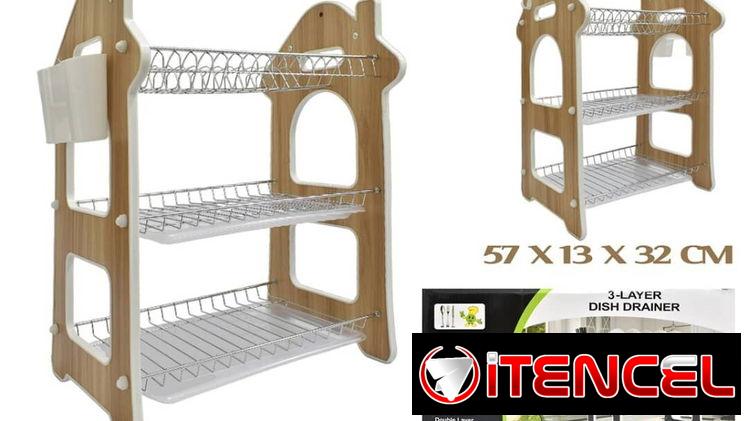 Escurridor de platos de 3 niveles 40 usd