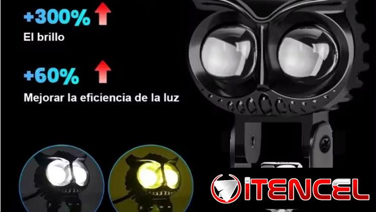 Pareja de neblineros de moto con forma de búho muy chulos tiran duro.