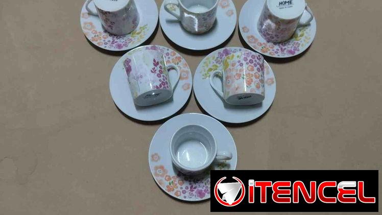 Juegos de 6 Tazas de café con sus pláticos a $4500