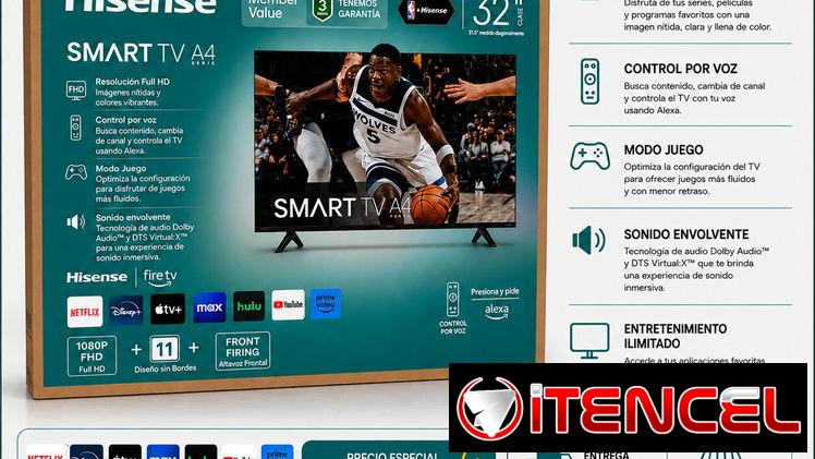 Smart  TV de 32” Hisense FHD  (Modelo 2025)