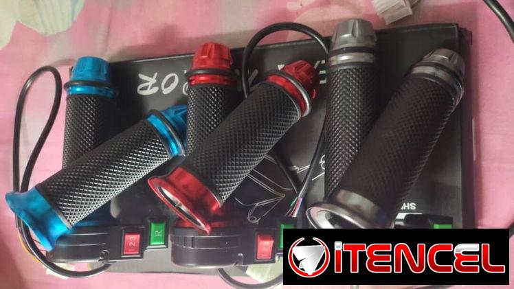 Puños de acelerador de moto electrica y bicimoto 3 velocidades y retroceso