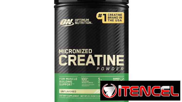 ✅Optimum Nutrition Creatina Micronizada Monohidrato en polvo, sin sabor, amistoso con Keto, 120 porciones
