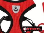 Arnés con correa para perros | Talla S | colores: rojo y rosado