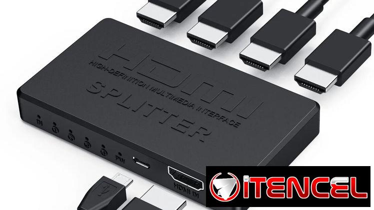 Splitter HDMI Divisor 4K – 4 Salidas Simultáneas Gama Alta NUEVO Compatible 4K Ultra HD Múltiples Pantallas CALIDAD