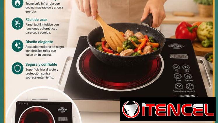 🔥 Cocina Infrarroja BRYDERK 🔥 ¡Tecnología, elegancia y potencia para tu cocina! 🍳✨ ✅ 110V ✅ Potencia de 3500W ✅ Super