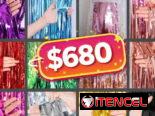 Mantel y cortinas decorativas para celebraciones