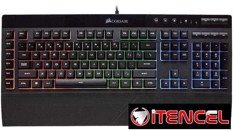 🎮 Teclado Corsair Gaming K55 RGB Pro 🎮 Macros🔹Palm rest🔹ICUE🔹Multimedia🔹Membrana🔹Gaming🔹Full 📦0km
