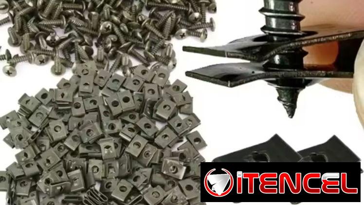 Pareja de tornillo y grapa para fijar plásticos, etc para su moto.