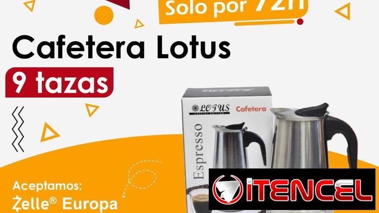 Cafetera,marca Lotus,somos empresa,domicilio con costo adicional,aceptamos USD,Zelle,Cup,papel de garantía de 2 meses