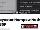 Proyector Hompow Native 1080P.  Marca: Hompow
