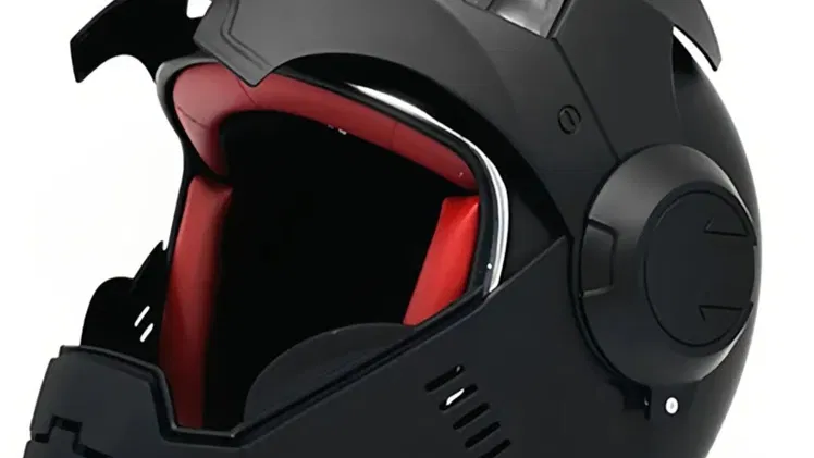 Casco modular para moto tipo robot