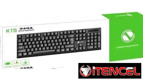 Teclado PC Negro de Cable usb Marca Limeide K15 Nuevo en caja