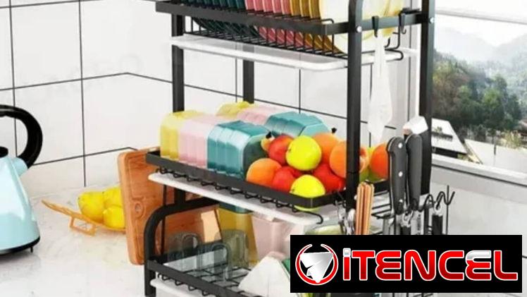 Platero escurridor 3 niveles con bandejas. Varios colores