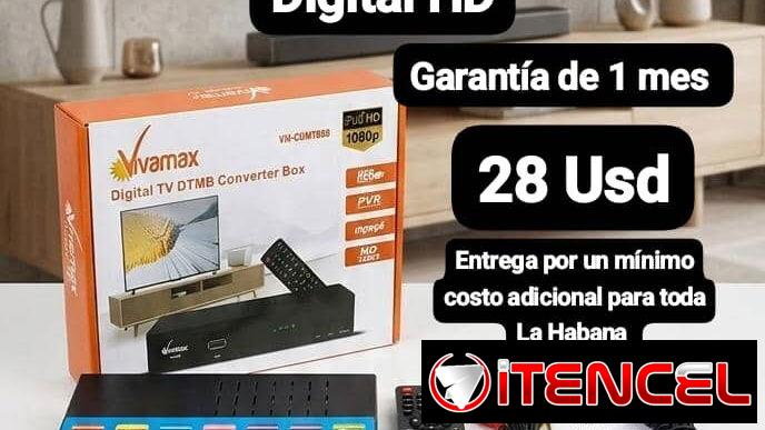 Caja Decodificadora Digital HD Vivamax, Garantía de 1 mes, Entrega por un mínimo costo adicional para toda La Habana
