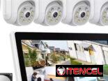 Sistemas de cámaras de Seguridad//CCTV Hiseeu 4 cámaras + Pantalla//Para exteriores IP66//Visión Nocturna//Nuevo