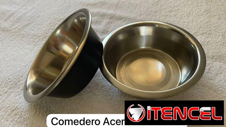COMEDERO METÁLICO GRANDE XL PARA PERROS 20 CM