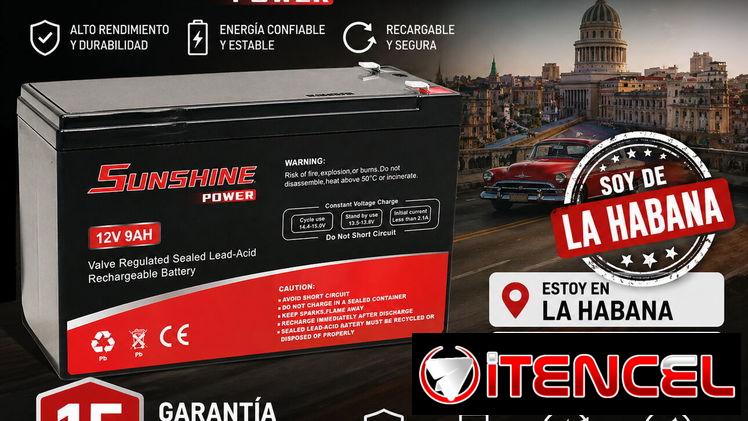 🔋 BATERÍA 12V 9 A SELLADA  💪 Libre de mantenimiento  / 9Ah disponibles en 9500 CUP 📦 Nueva y 15 días de garantía  📲