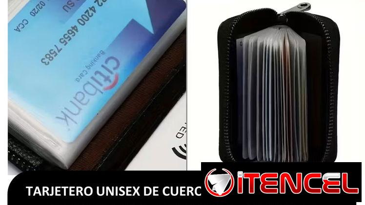 Tarjetero con cremallera