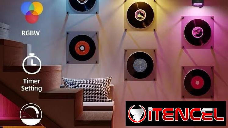 📞53884600.🎇 Set de 2 Lámparas LED de Pared Recargables RGBW🎇 Mensajería disponible.🚴