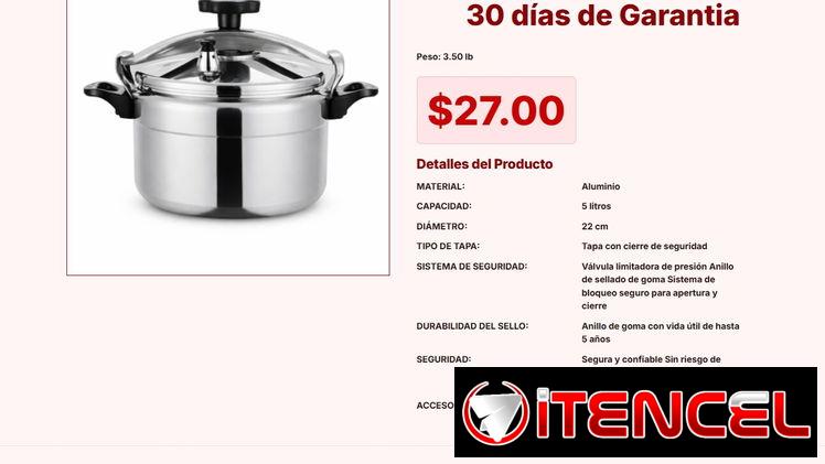 OLLA DE PRESIÓN DE ROSCA 5L VPT#-0219