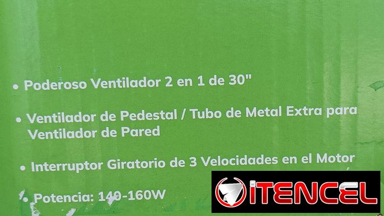 Ventilador pedestal+pared, Premier, 30″, 160W -mensajería gratis y garantía