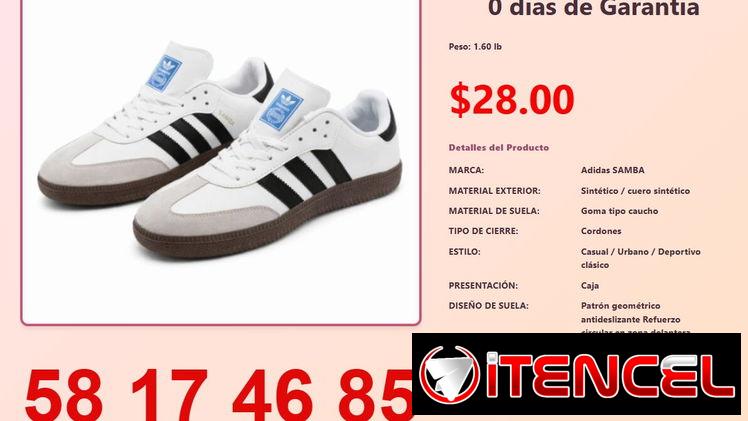 NO.44 TENIS ADIDAS SAMBA BLANCO Y NEGRO