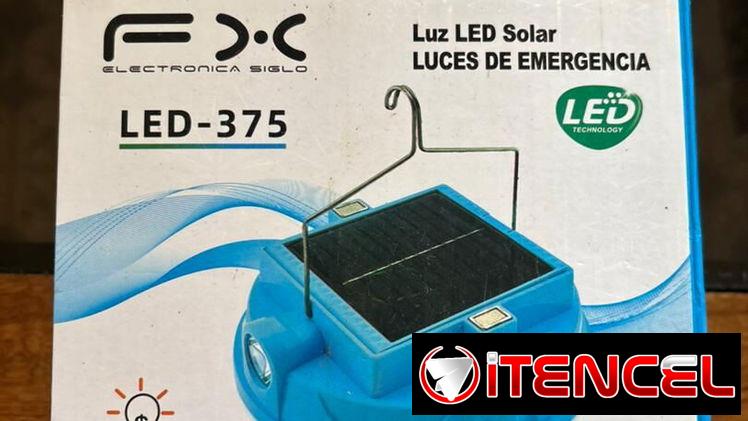 Lámpara recargable con panel solar