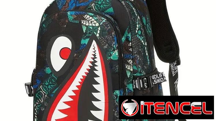 Mochila Resistente Estilo Tiburón