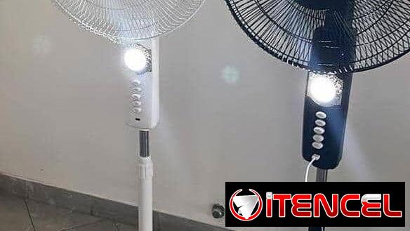 Ventilador Recargable 16 pulgadasde de Pedestal marca Milexus Batería Litihum duración 8 horas Precio $85 USD Transporte