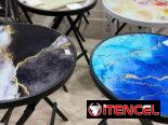 Mesa pegable y juego de comedor