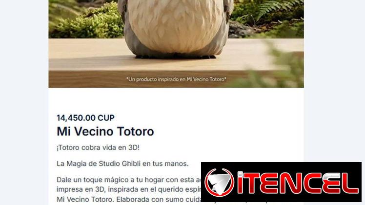 ¡Totoro cobra vida en 3D! figura de Totoro impresa en 3D – 14.450,00 CUP