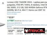 Laptop Lenvo 15IAX9E | videojuegoshabana.com