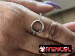 Conjunto de aretes collar y anillo de plata 925