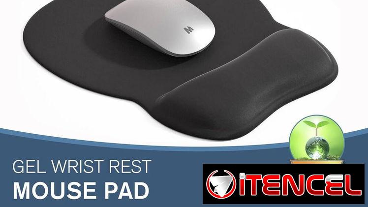 🖱️✨ Alfombrilla Ergonómica con Reposamuñecas de Gel – Negro ✨🖱️