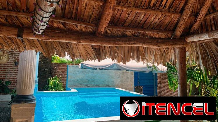Cod.Z 🏠 Casa de Renta en Guanabo para 8 personas: Piscina y Ranchón