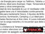 Ventiladores recargables 20mil mah 50usd color negro