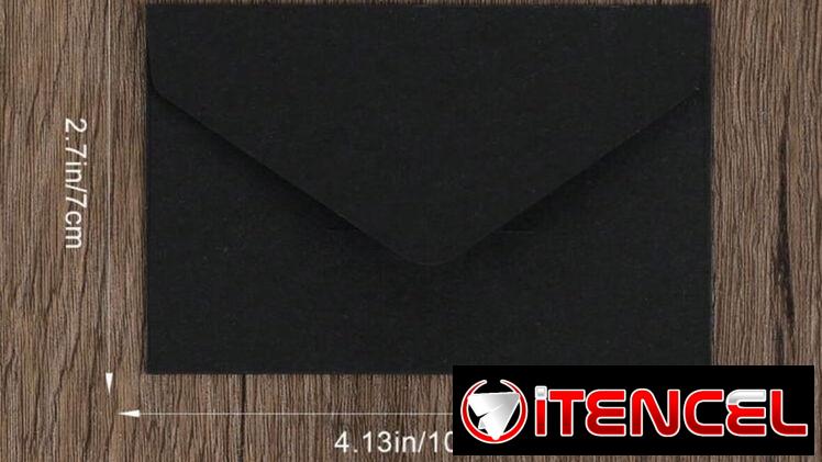 Cartas elegantes pequeñas sobres negros