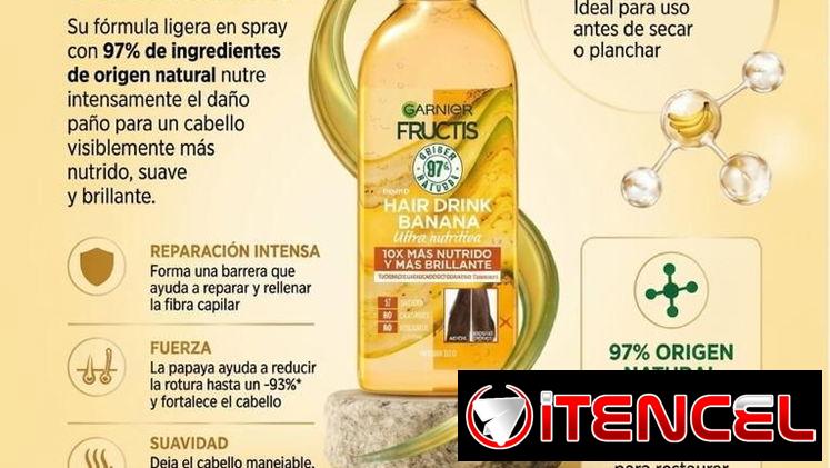 Garnier Fructis Hair Dink tratamiento sin enjuague leave-in para cabello seco, opaco, áspero o sin nutrición