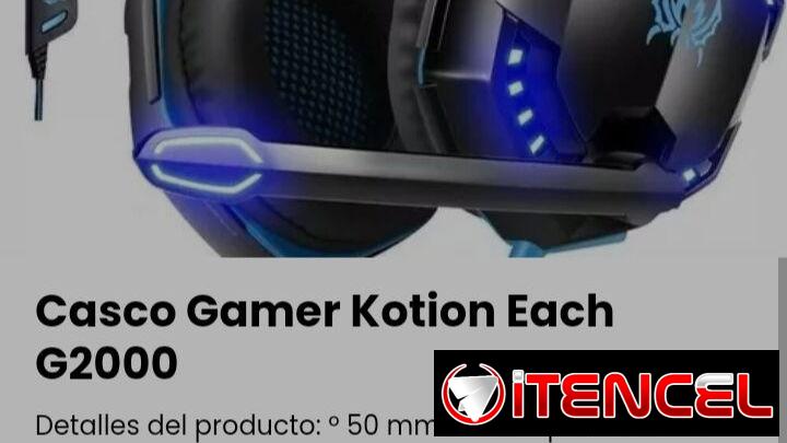 Casco Gamer Each G2000 nuevo en color azul o en rojo