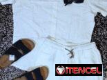 Conjunto Shorts y camisa de lino 58547626