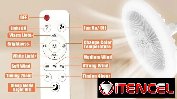 Ventilador de Techo con Luz LE