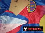 Camisa del FC Barcelona versión de local equipación roja y azul . temporada actual 25/26 .Talla L