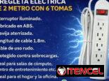 EXTENSIONES REGLETA DE 6 TOMAS DE 2 METROS /LAMPARAS RECARGABLES VARIADAS //__59757936