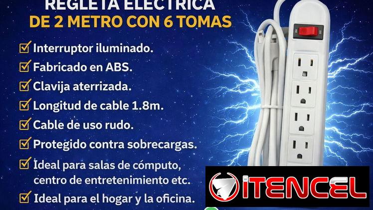 EXTENSIONES REGLETA DE 6 TOMAS DE 2 METROS /LAMPARAS RECARGABLES VARIADAS //__59757936