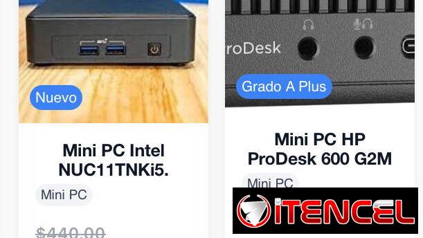 Venta de computadoras MiniPc de varios tipos y modelos Nuevas y con garantia, portabilidad y eficiencia.