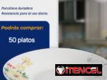 Platos blancos, hondos, de porcelana