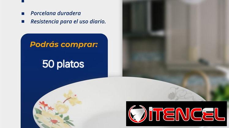 Platos blancos, hondos, de porcelana