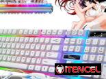 Combo de teclado y mouse blanco RGB.  22 usd