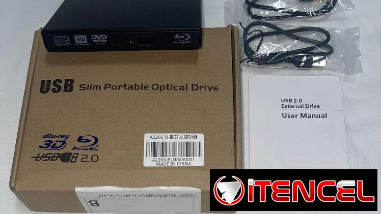 Grabador (quemador) externo para PC o Laptop…Lee Blu Ray,DVD,CD y Graba DVD y CD